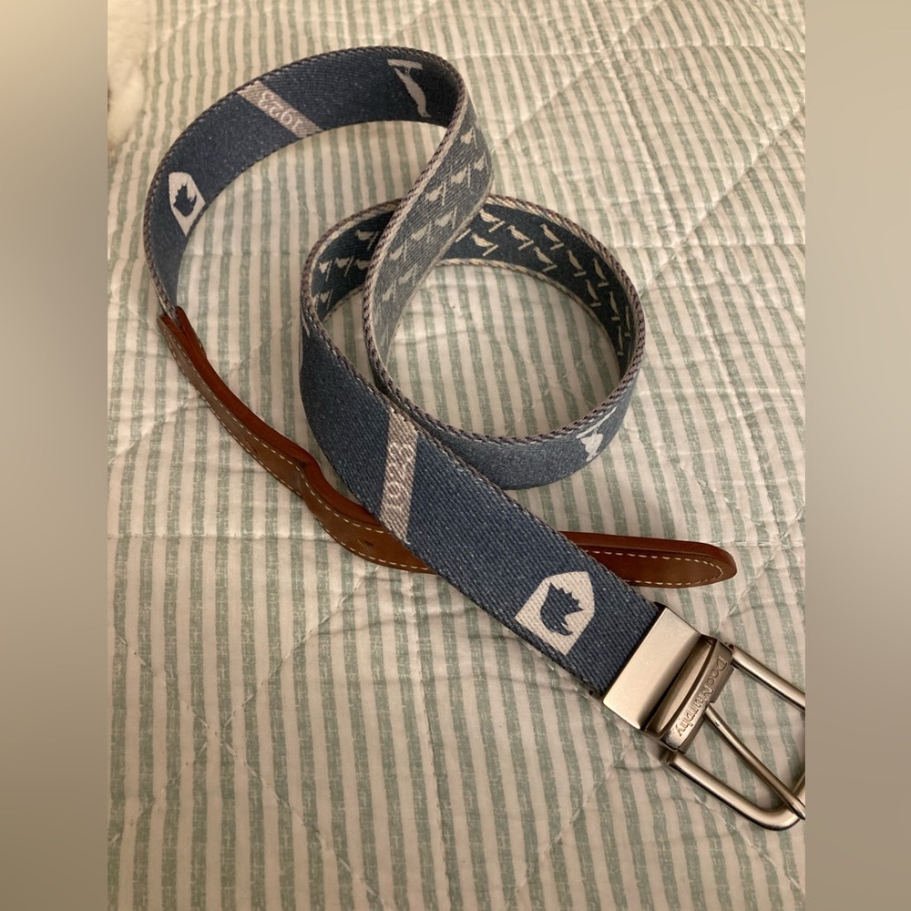 Doc Murphy Reversible Canvas Belt Silver Buckle Med/Lrg 44.5” Full Length